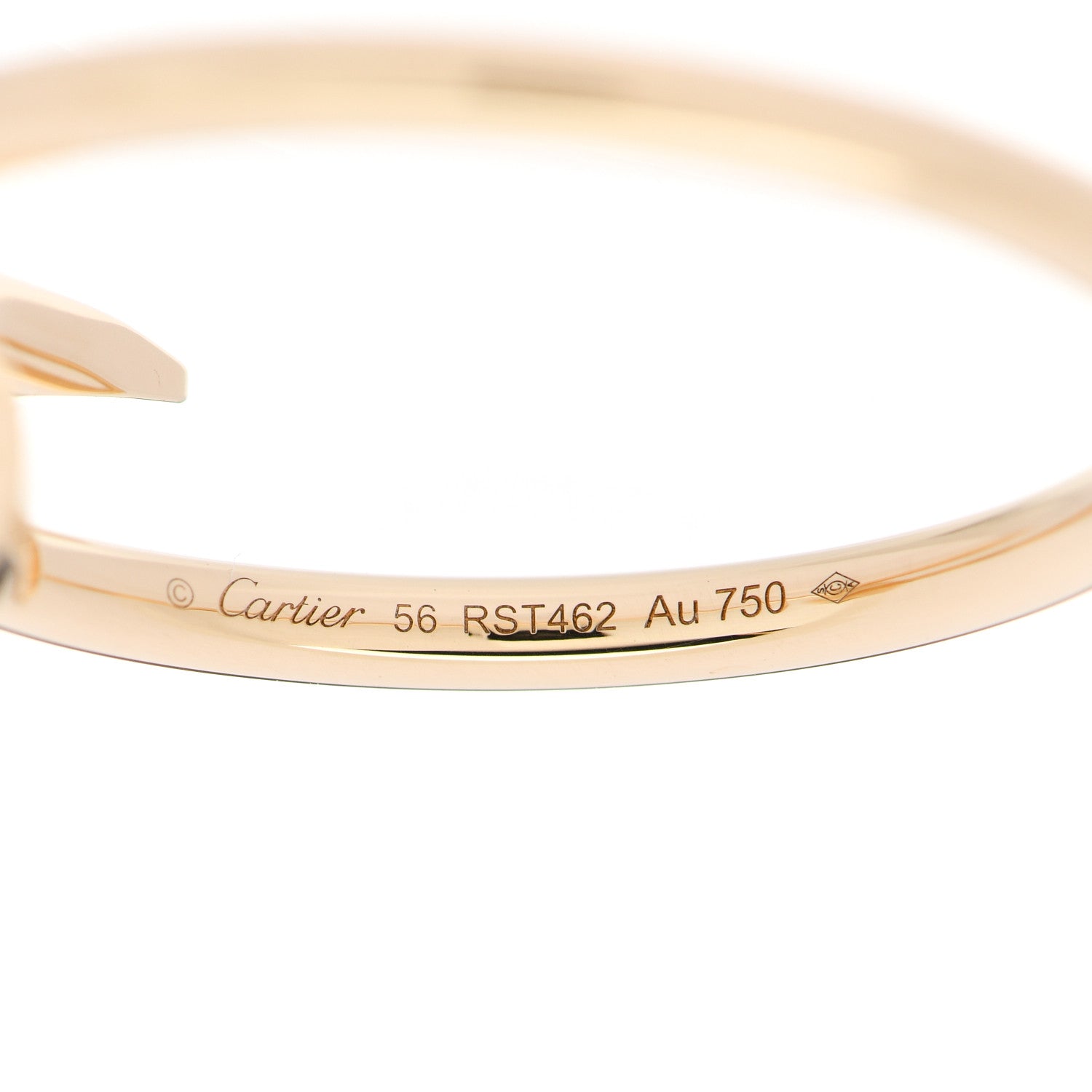 Cartier 18K Yellow Gold Small Juste Un Clou Ring 56 7.5 4 of 5