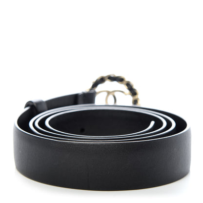 Chanel Calfskin CC Chain Belt 100 40 Black 2 of 5