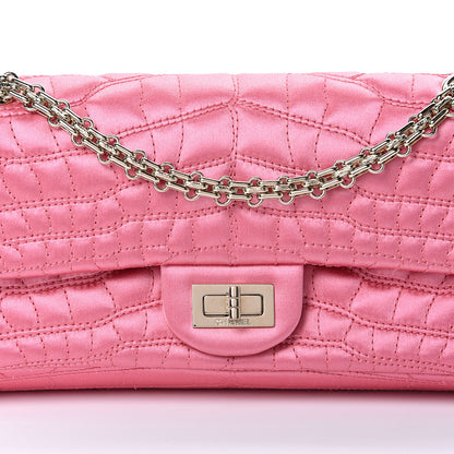 Chanel Satin Coco's Croc 2.55 Reissue East West Flap Pink 7 of 11