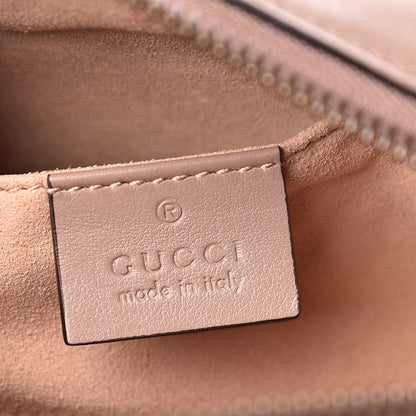 Gucci Calfskin Matelasse Mini GG Marmont Chain Shoulder Bag Nude 8 of 12