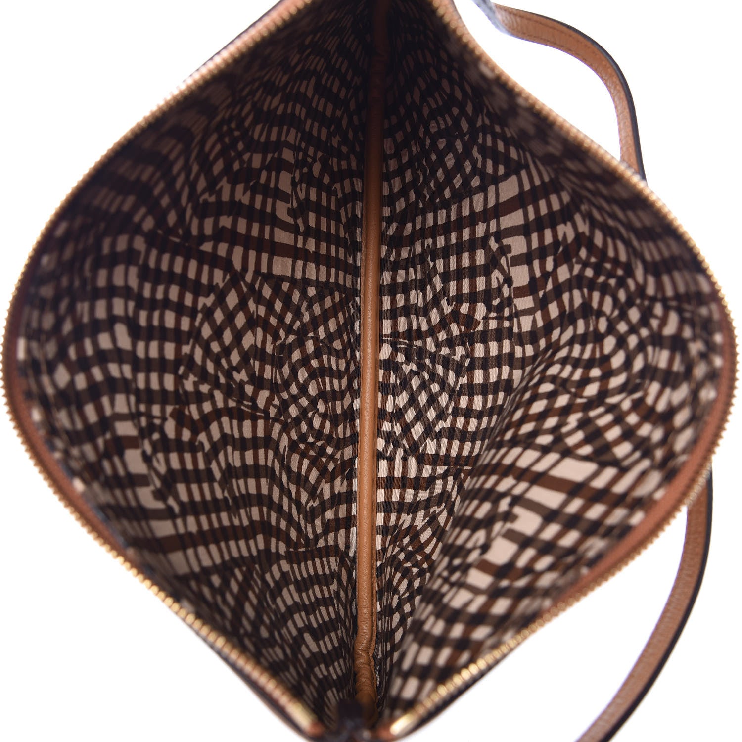 MCM Visetos Liz Shopper Tote Pouch Cognac 5 of 6