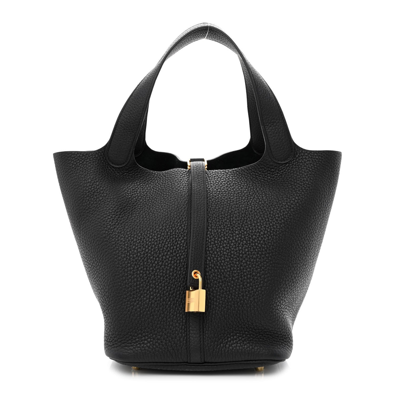 Hermes Taurillon Clemence Picotin Lock 22 MM Black 1 of 11
