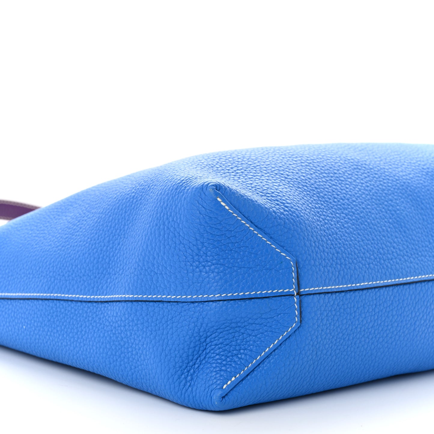 Taurillon Clemence Double Sens 45 Reversible Tote Bleu Zanzibar Ultraviolet