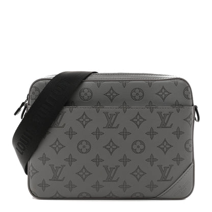 Louis Vuitton Calfskin Monogram Shadow Trio Messenger Anthracite Gray 1 of 15
