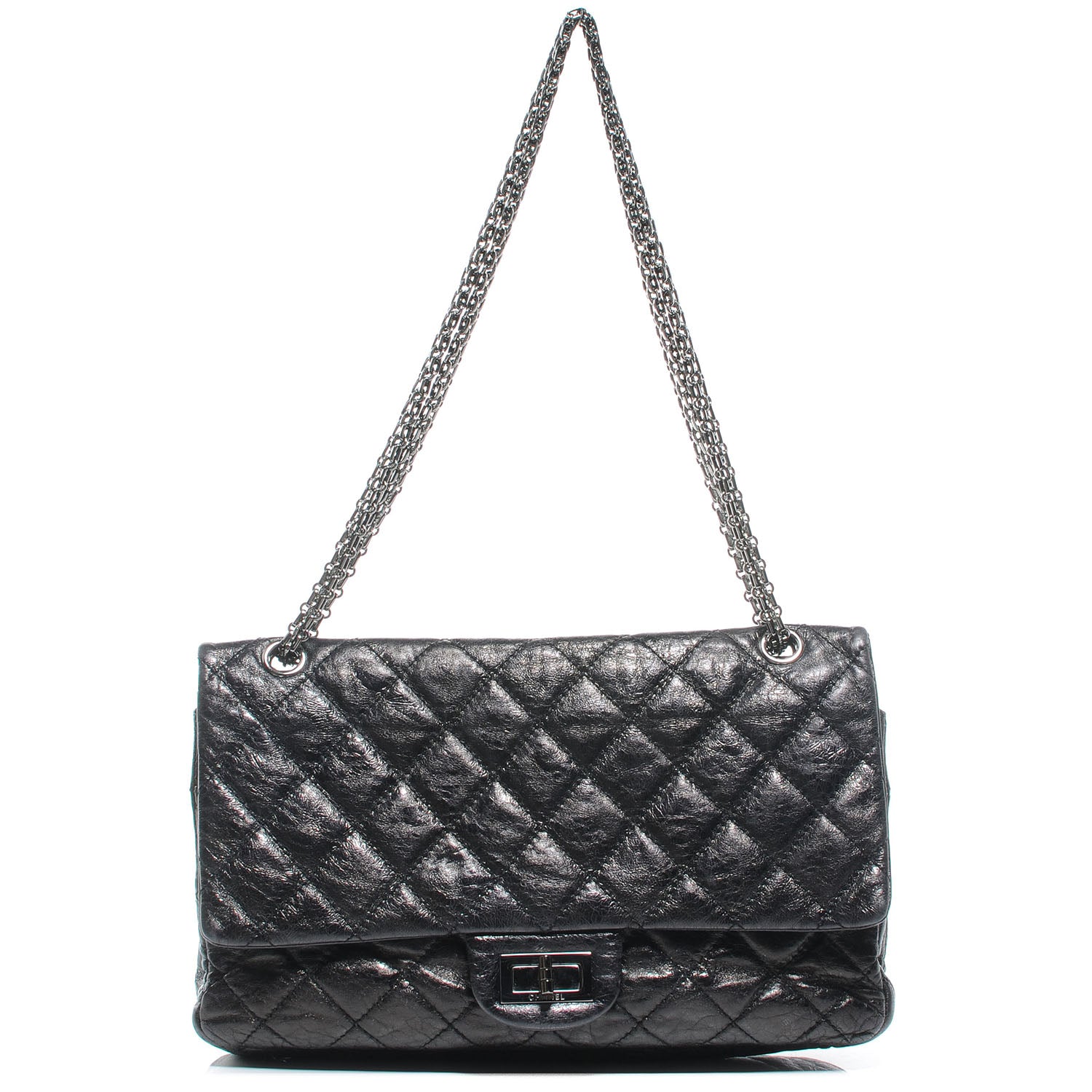 Chanel Aged Calfskin 2.55 Reissue 227 Flap Metallic Grey 1 of 7