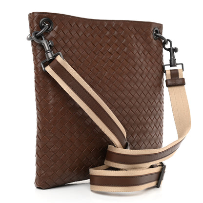 Bottega Veneta Nappa Intrecciato VN Crossbody Messenger Bag Brown 3 of 8