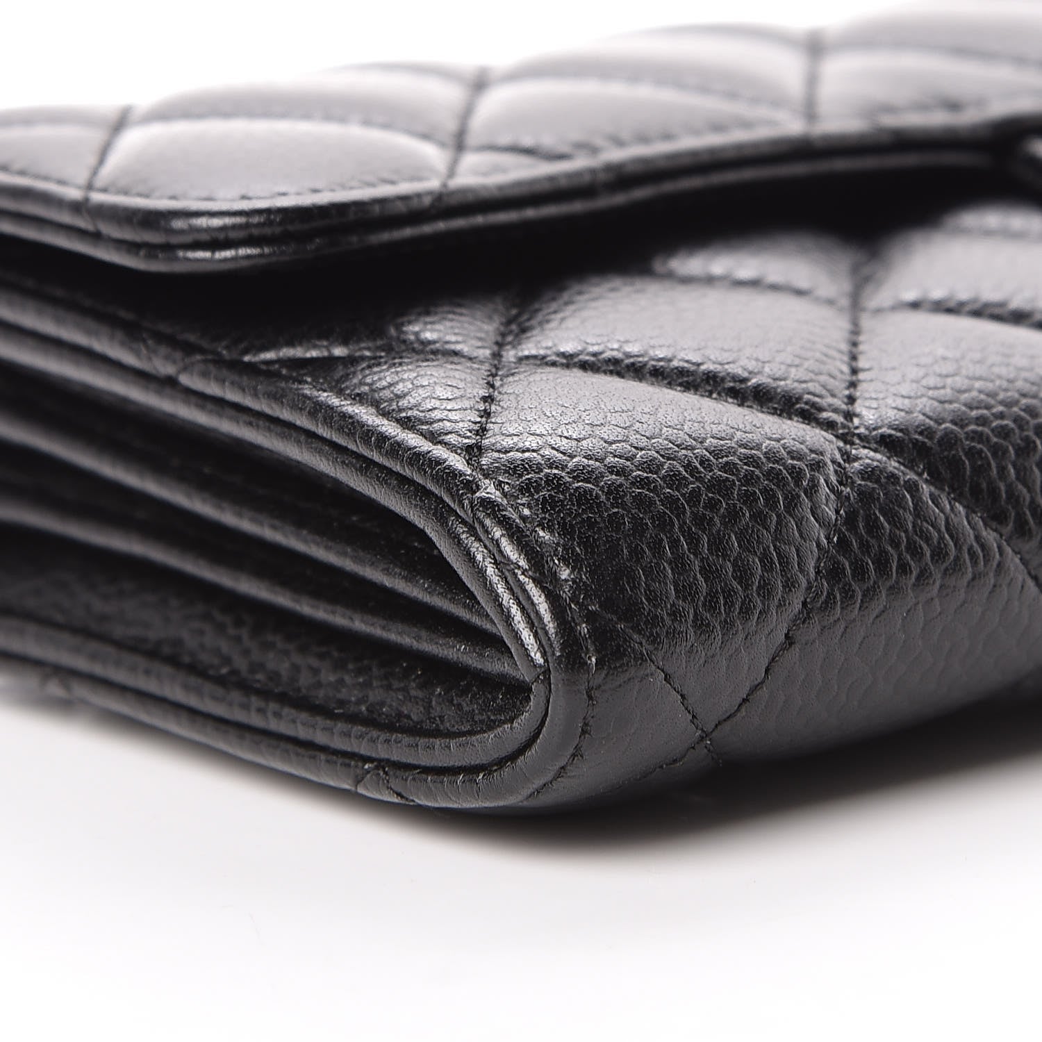 Chanel Caviar Quilted Large Gusset Flap Wallet Black 9 of 11