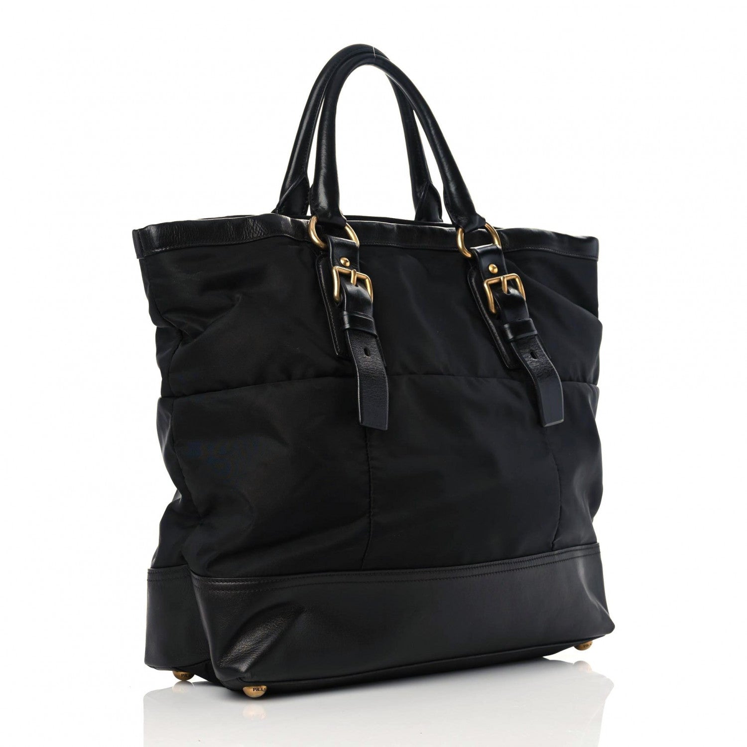 Prada Tessuto Nylon Quilted Tote Nero Black 2 of 17