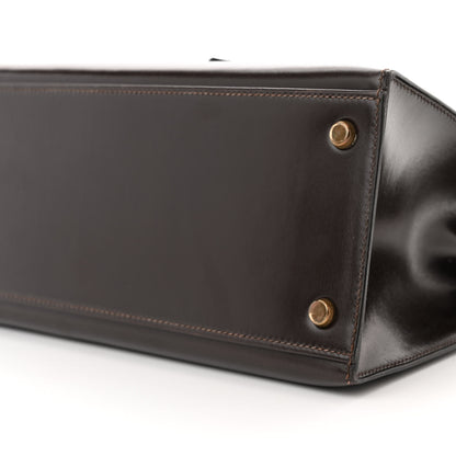 Hermes Tadelakt Kelly Sellier 35 Chocolate 10 of 16