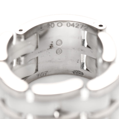 Chanel 18K White Gold Ceramic Large Ultra Ring White 57 8 6 of 7