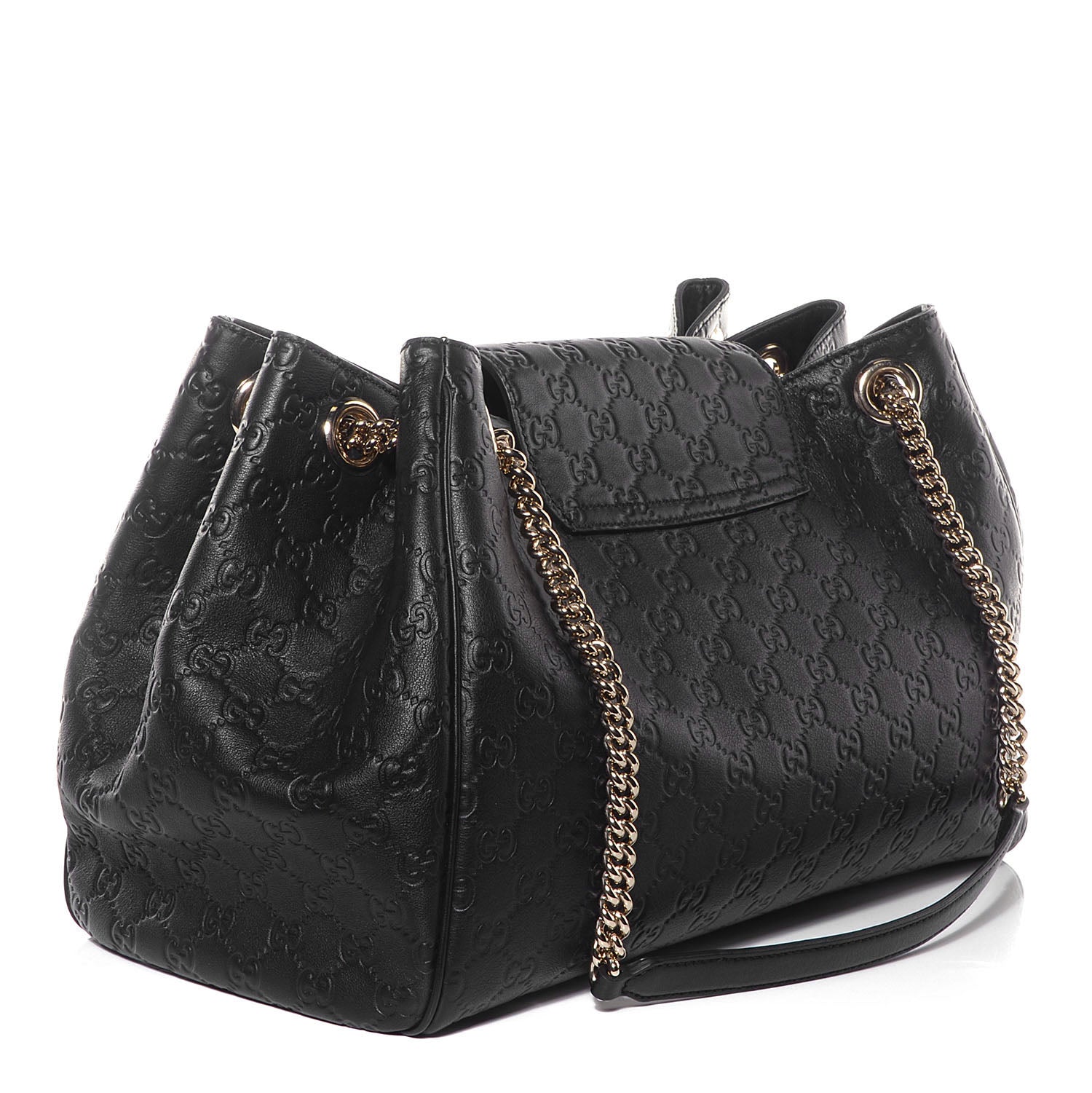 Gucci Guccissima Medium Emily Shoulder Bag Black 3 of 8