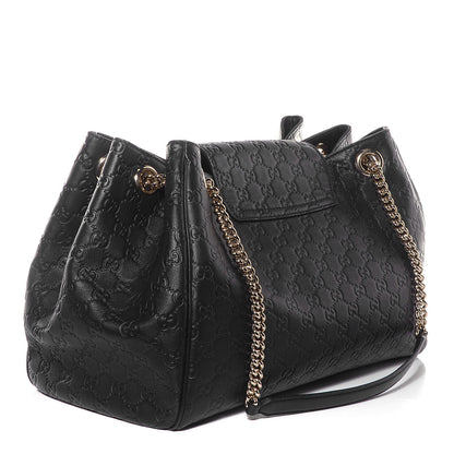 Gucci Guccissima Medium Emily Shoulder Bag Black 3 of 8