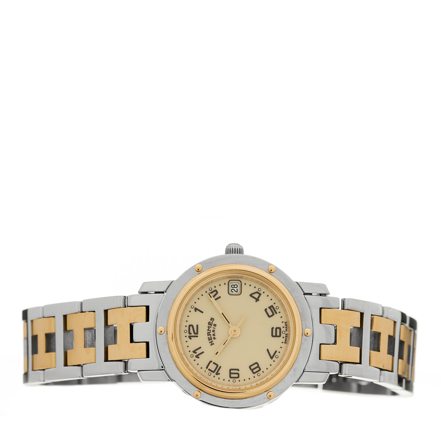 Stainless Steel 24mm Clipper Quartz Watch Gold
