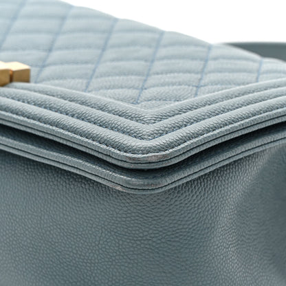Chanel Caviar Quilted Medium Boy Flap Blue 10 of 17