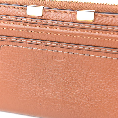 Chloe Grained Calfskin Marcie Long Zip Around Wallet Tan 11 of 12