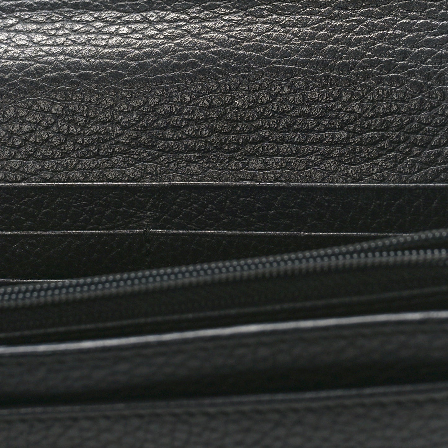 Dollar Calfskin Swing Continental Wallet Black