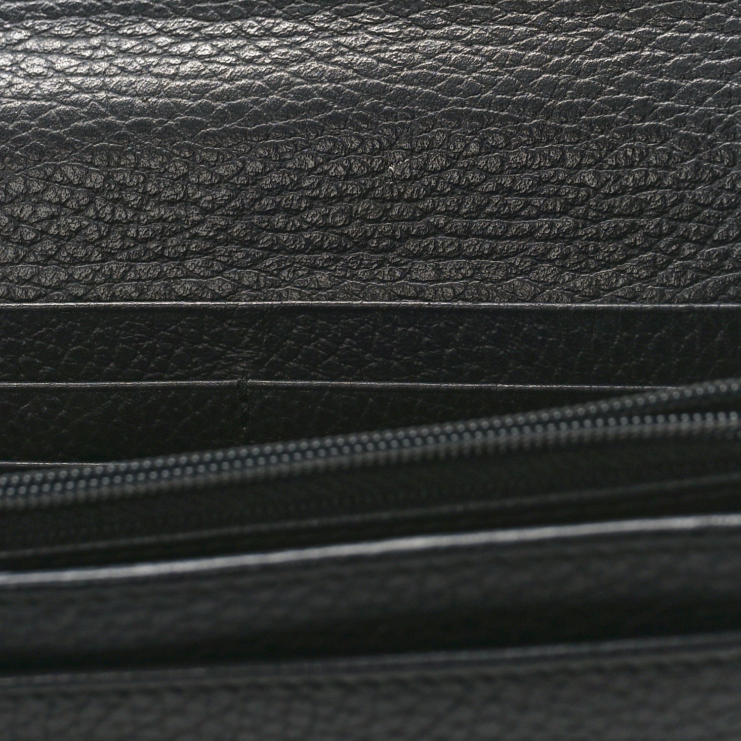 Gucci Dollar Calfskin Swing Continental Wallet Black 10 of 10