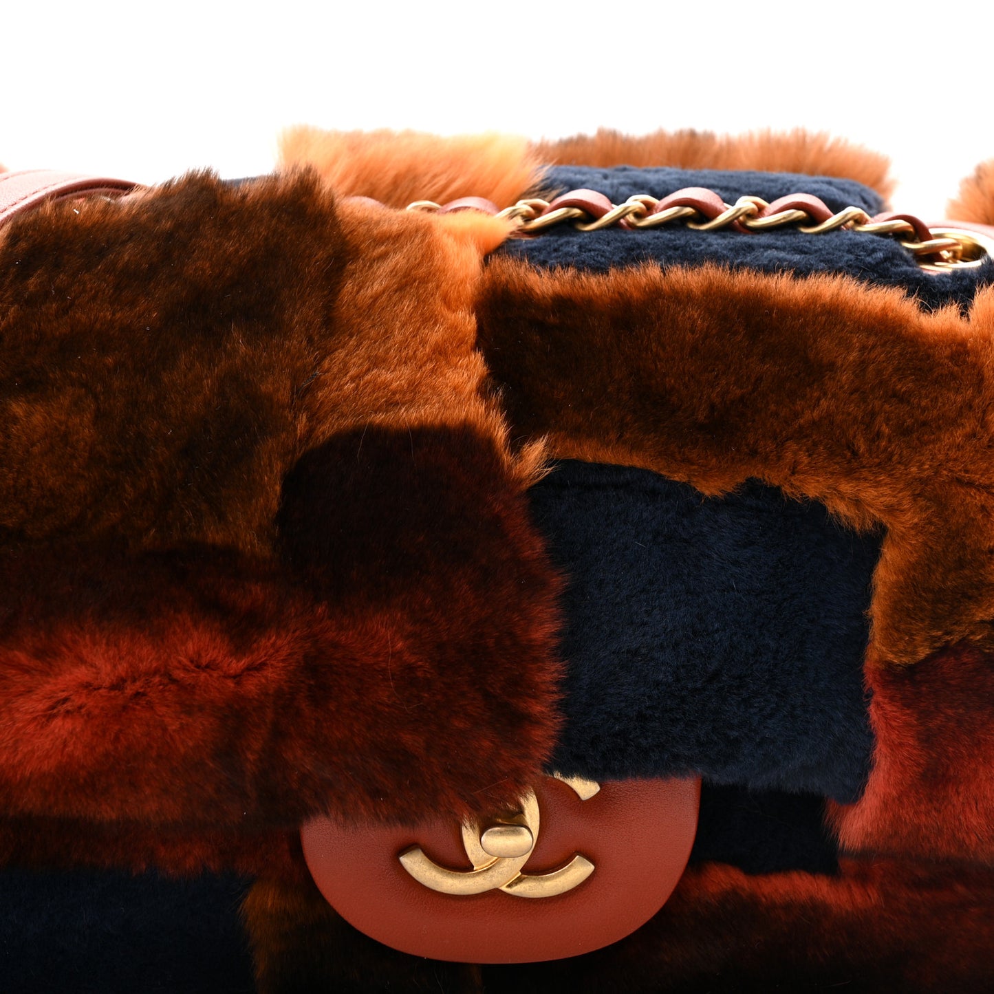 Orylag Lambskin Medium Flap Blue Orange
