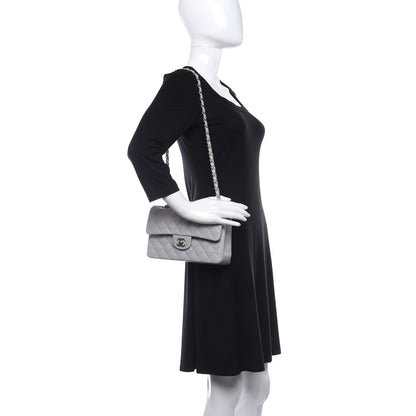 Chanel Caviar Quilted Small Double Flap Grey 2 of 9