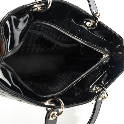 Christian Dior Patent Cannage Large Lady Dior Black 5 of 8