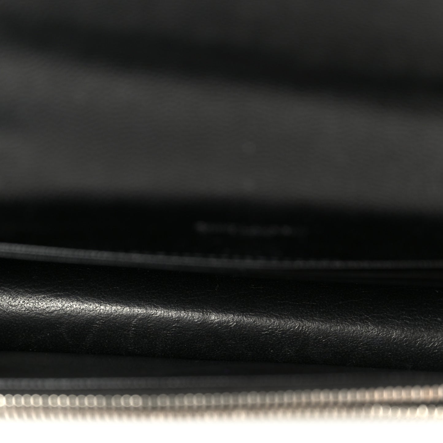 Grain De Poudre Matelasse Chevron Monogram Envelope Chain Wallet Black