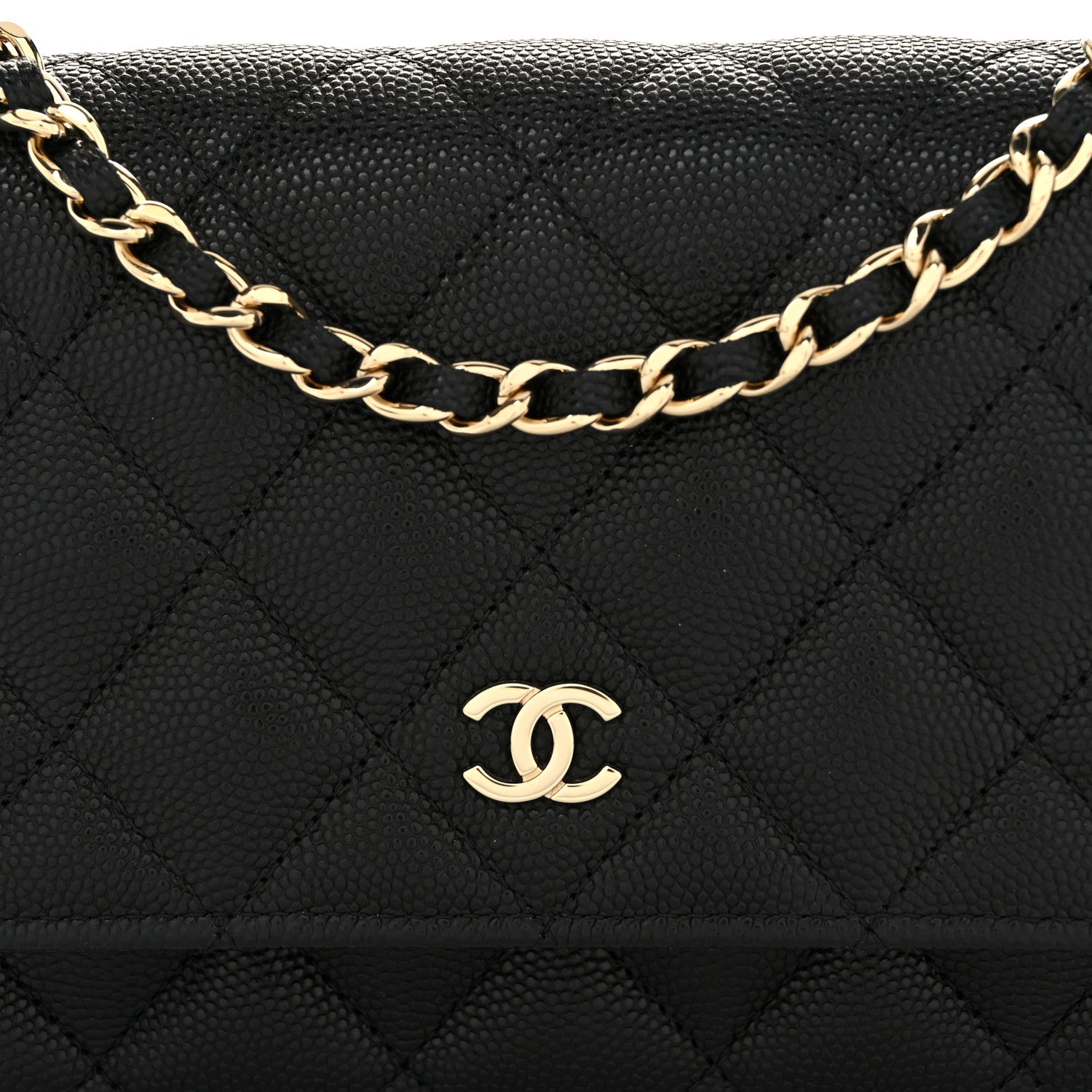 Chanel Caviar Quilted Mini Wallet On Chain WOC Black 8 of 11