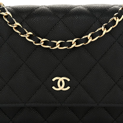Chanel Caviar Quilted Mini Wallet On Chain WOC Black 8 of 11