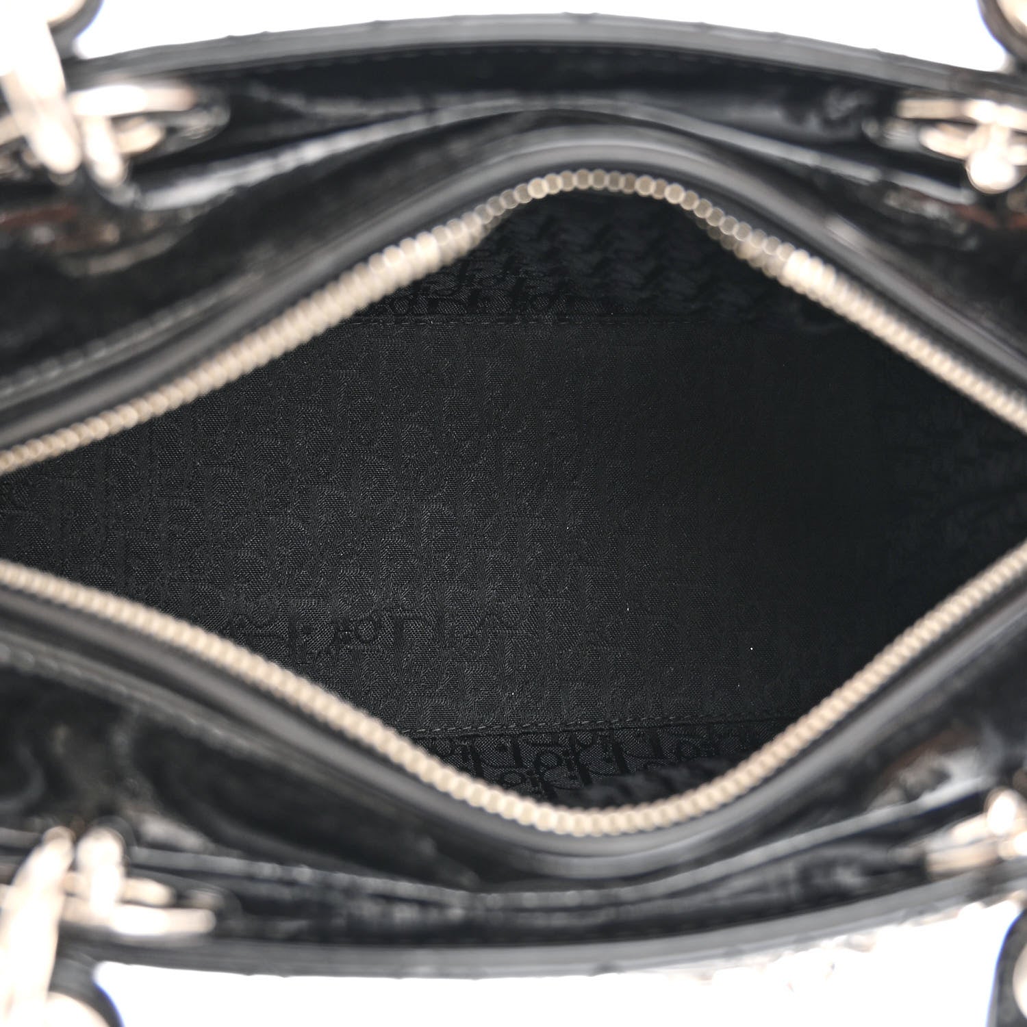 Christian Dior Patent Cannage Stitched Medium Lady Dior Black 5 of 10