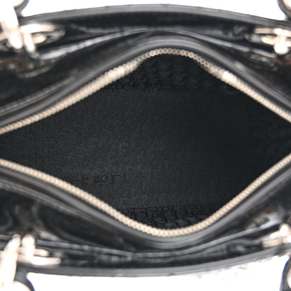 Christian Dior Patent Cannage Stitched Medium Lady Dior Black 5 of 10