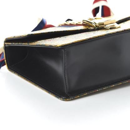 Gucci Iridescent Brocade Small Sylvie Shoulder Bag Gold 6 of 10