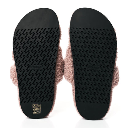 Hermes Woolskin Womens Chypre Sandals 36 Bois De Santal 5 of 8