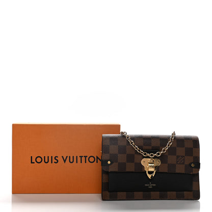 Louis Vuitton Damier Ebene Vavin Chain Wallet Black 14 of 14
