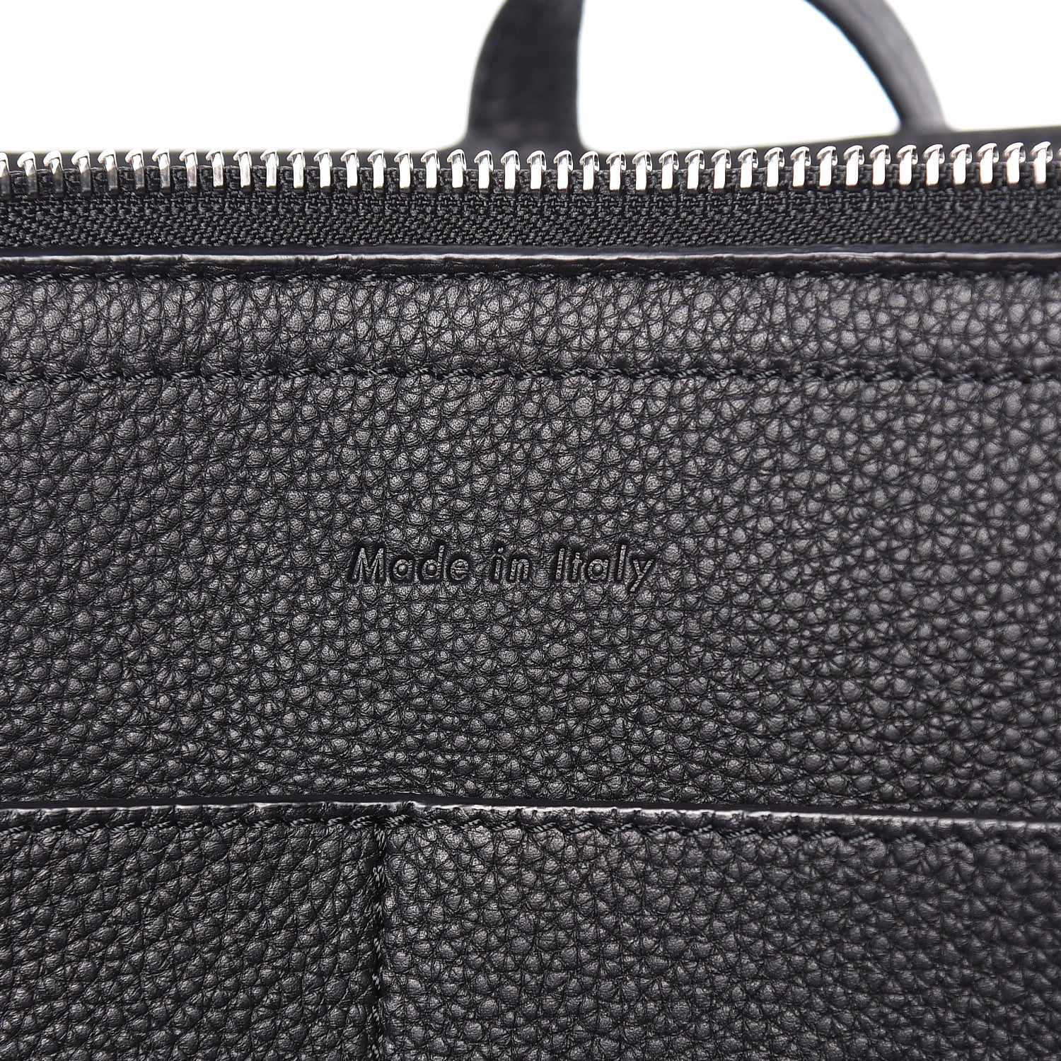 Celine Baby Grained Calfskin Medium Tri-Fold Bag Black 7 of 13
