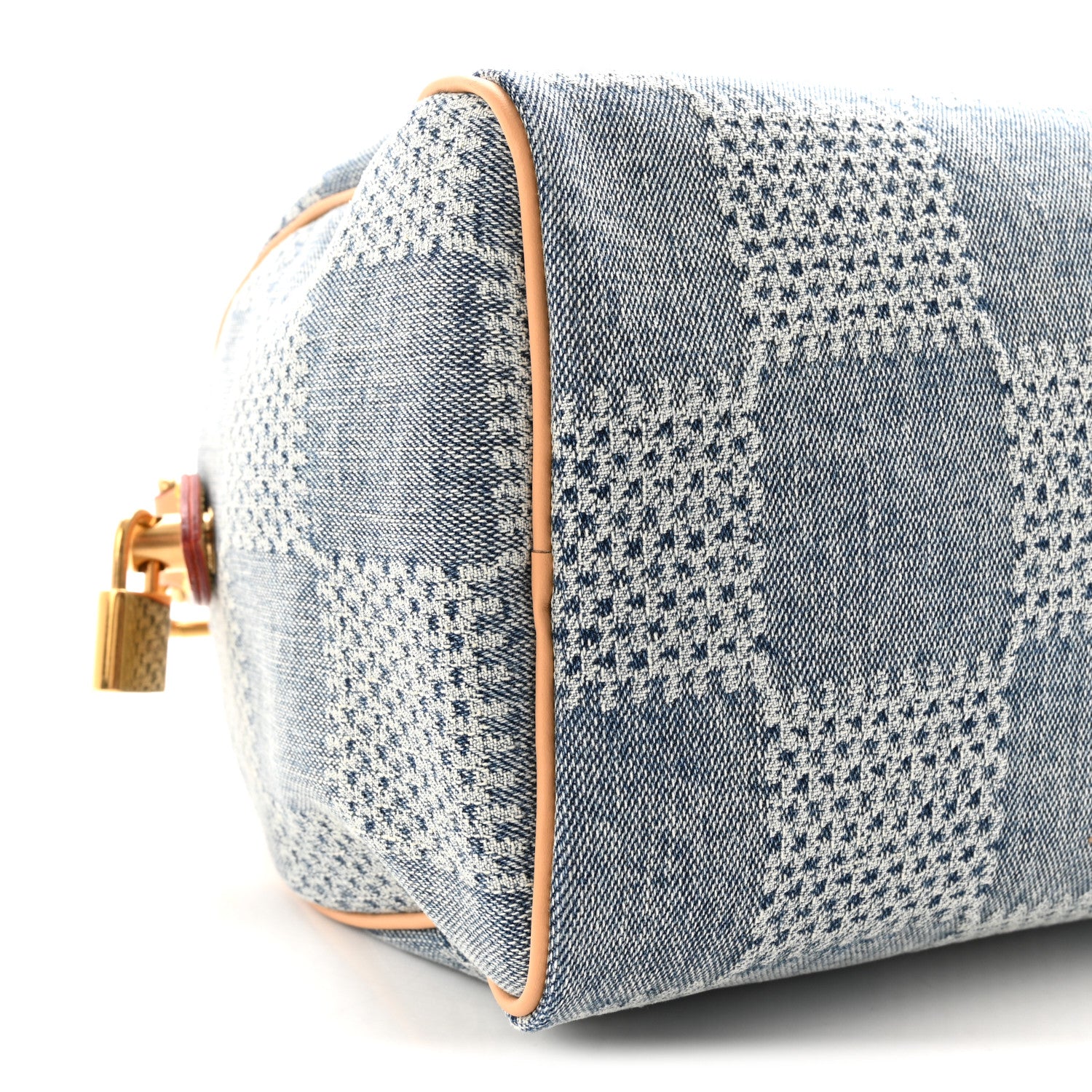 Louis Vuitton Damier Denim 3D Speedy Bandouliere 25 Bleu 8 of 9