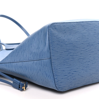 Louis Vuitton Epi Neverfull MM Denim Blue 9 of 10