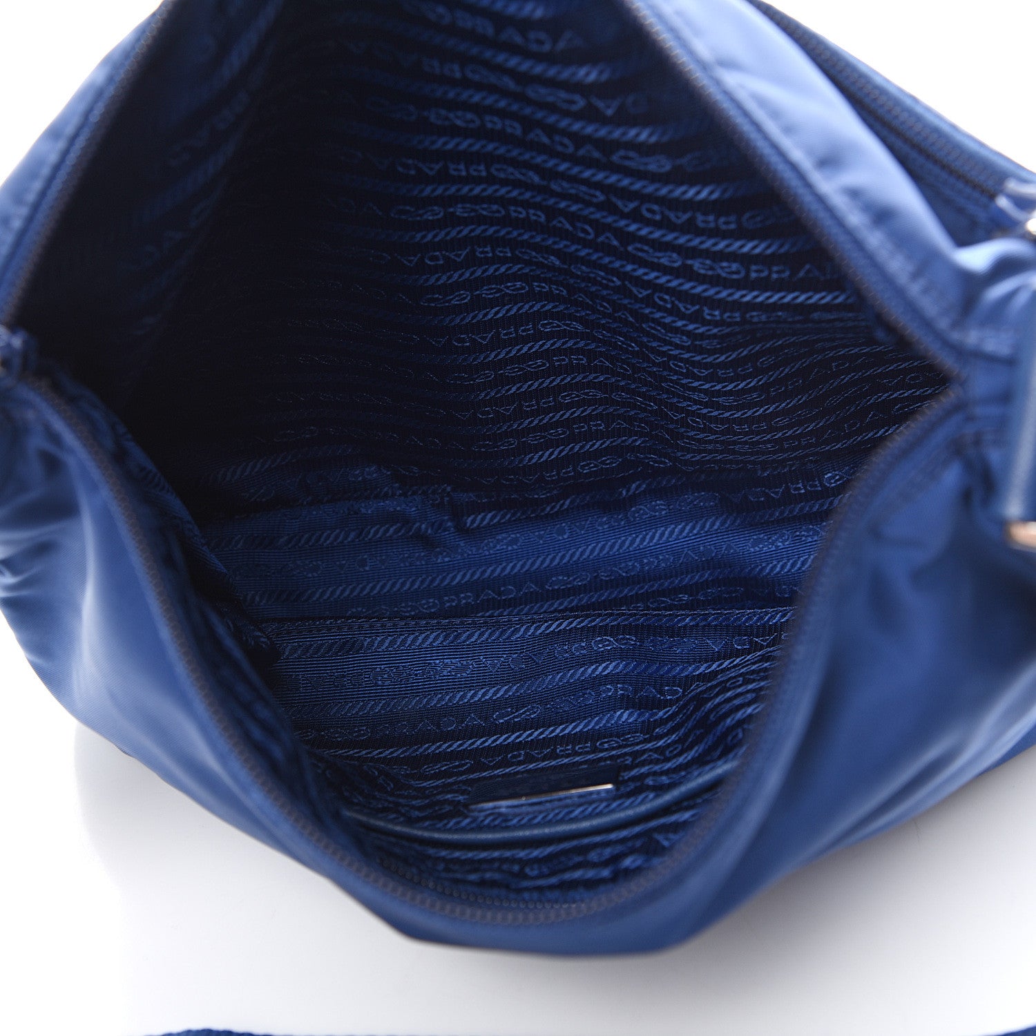 Prada Nylon Vela Saffiano Flat Messenger Bag Royal 4 of 11