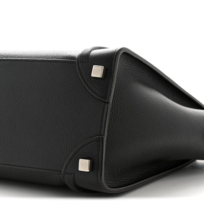 Celine Drummed Calfskin Micro Luggage Black 9 of 12