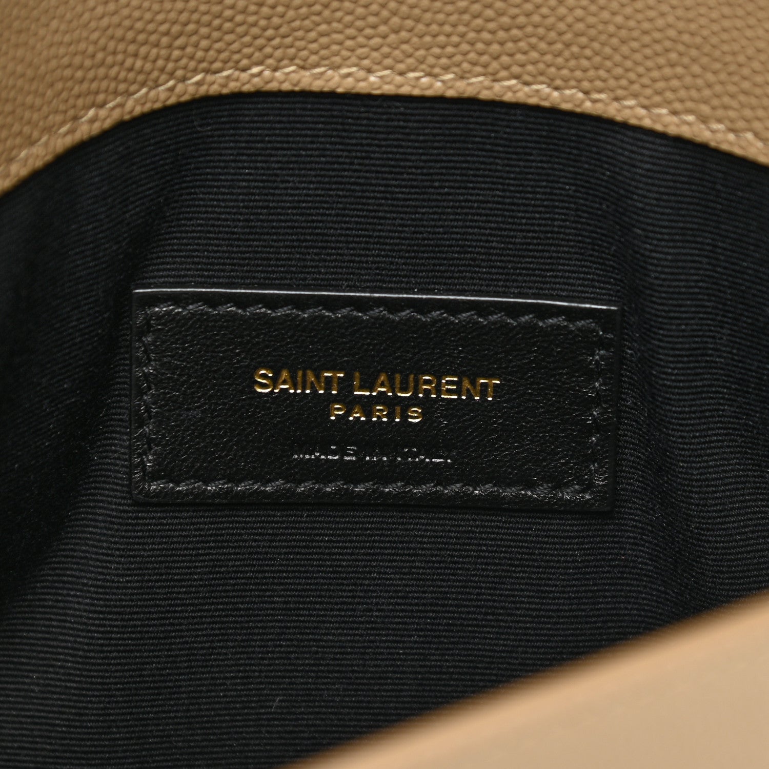 Saint Laurent Grain De Poudre Uptown Pouch Dark Beige 6 of 6