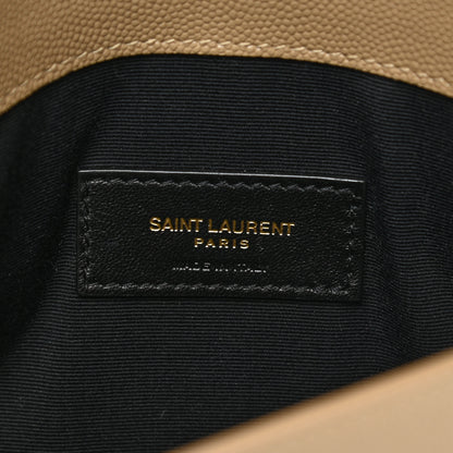 Saint Laurent Grain De Poudre Uptown Pouch Dark Beige 6 of 6