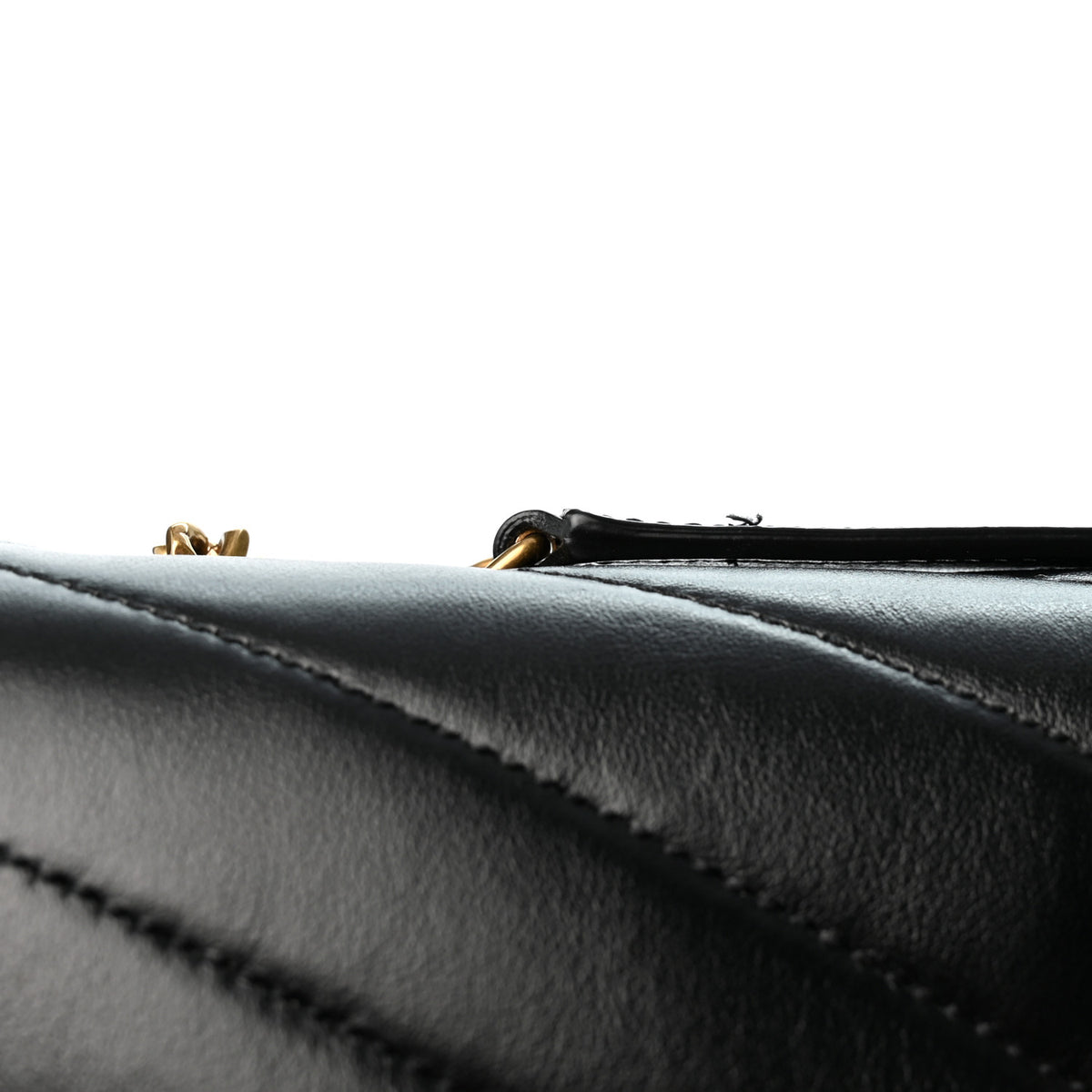 Calfskin Y Quilted Monogram Small Loulou Chain Satchel Black