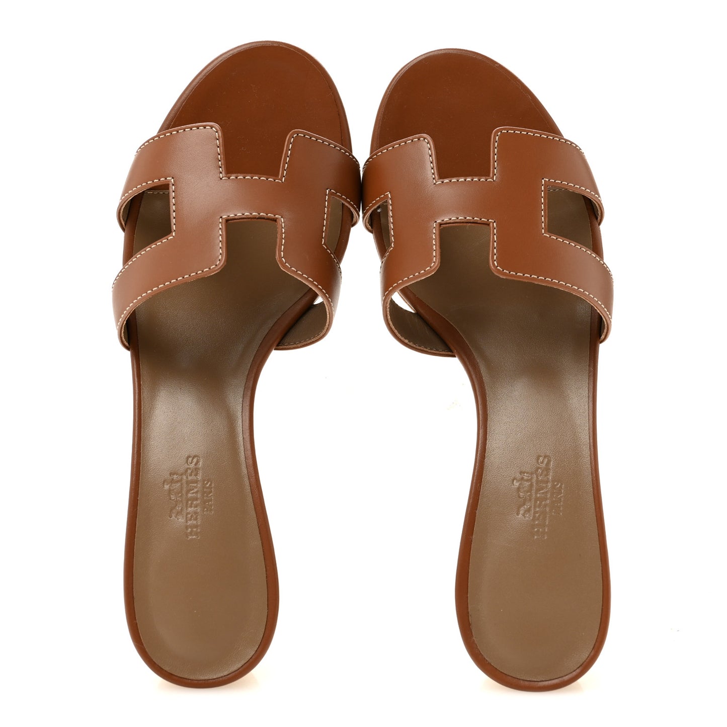 Calfskin Oasis Sandals 36 Gold
