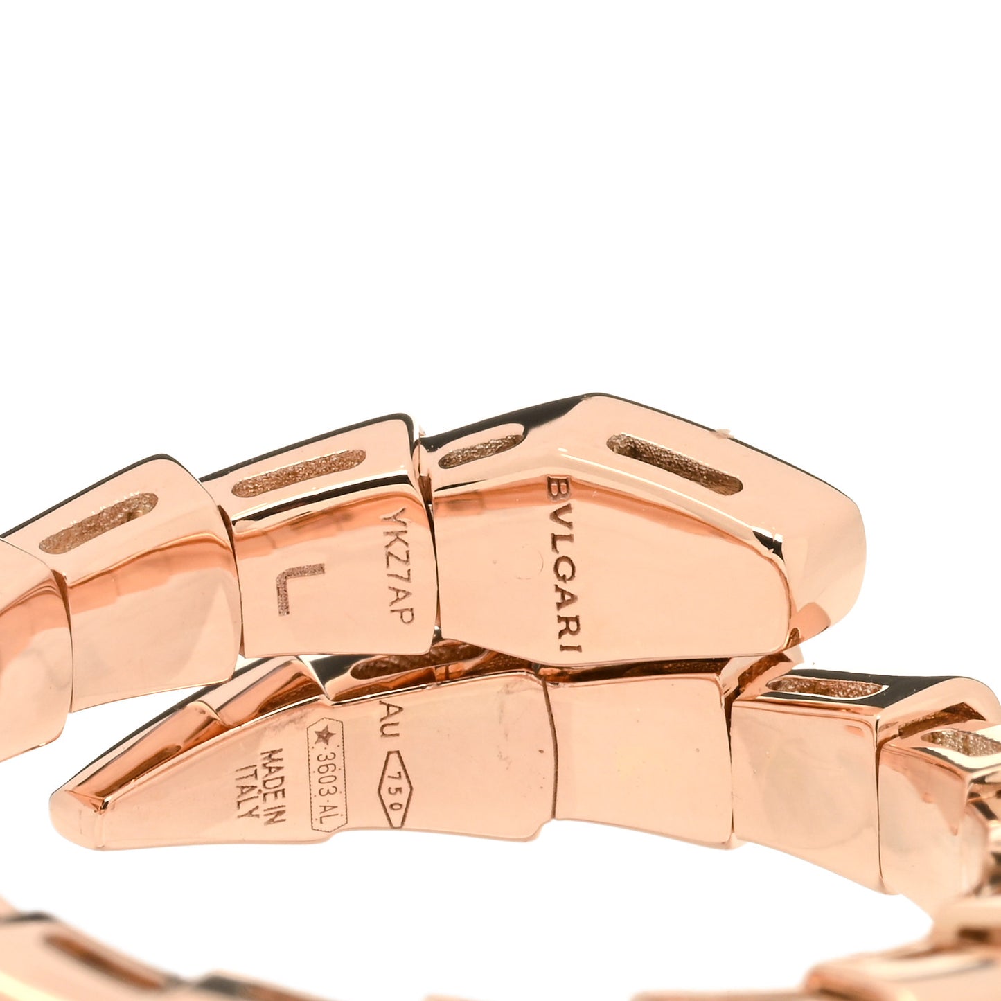 18K Rose Gold Serpenti Viper Ring L