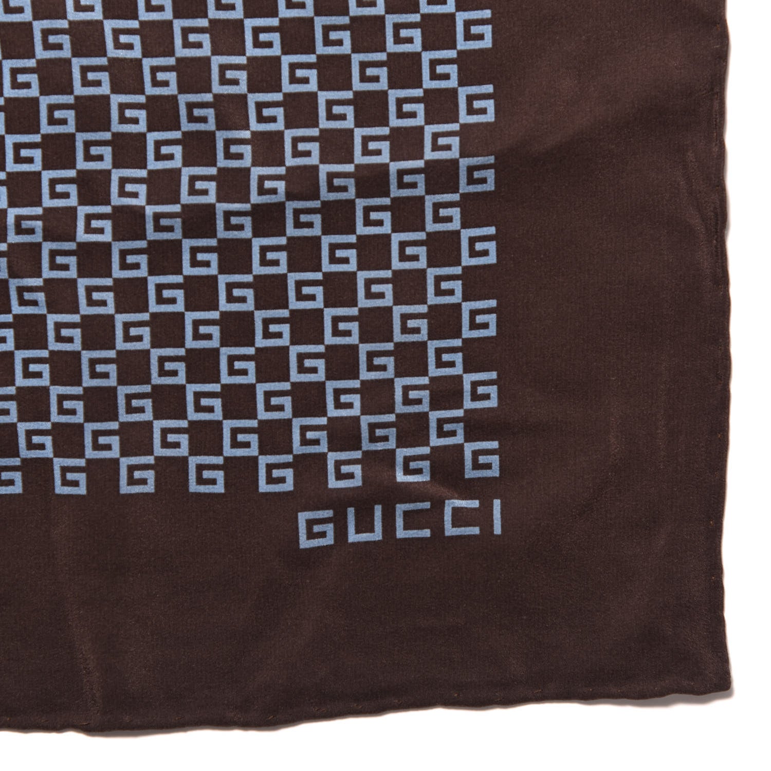 Gucci Silk Square G Monogram Scarf Brown 2 of 3