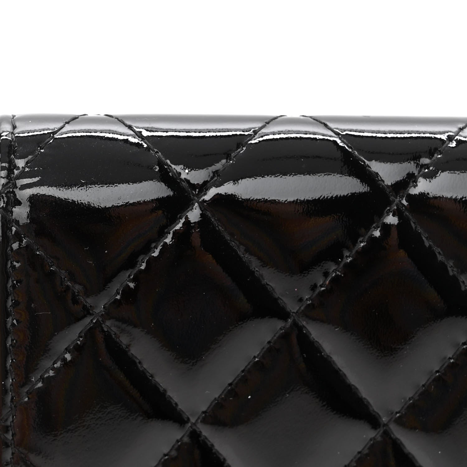 Chanel Patent Quilted Flap Card Holder So Black 10 of 10