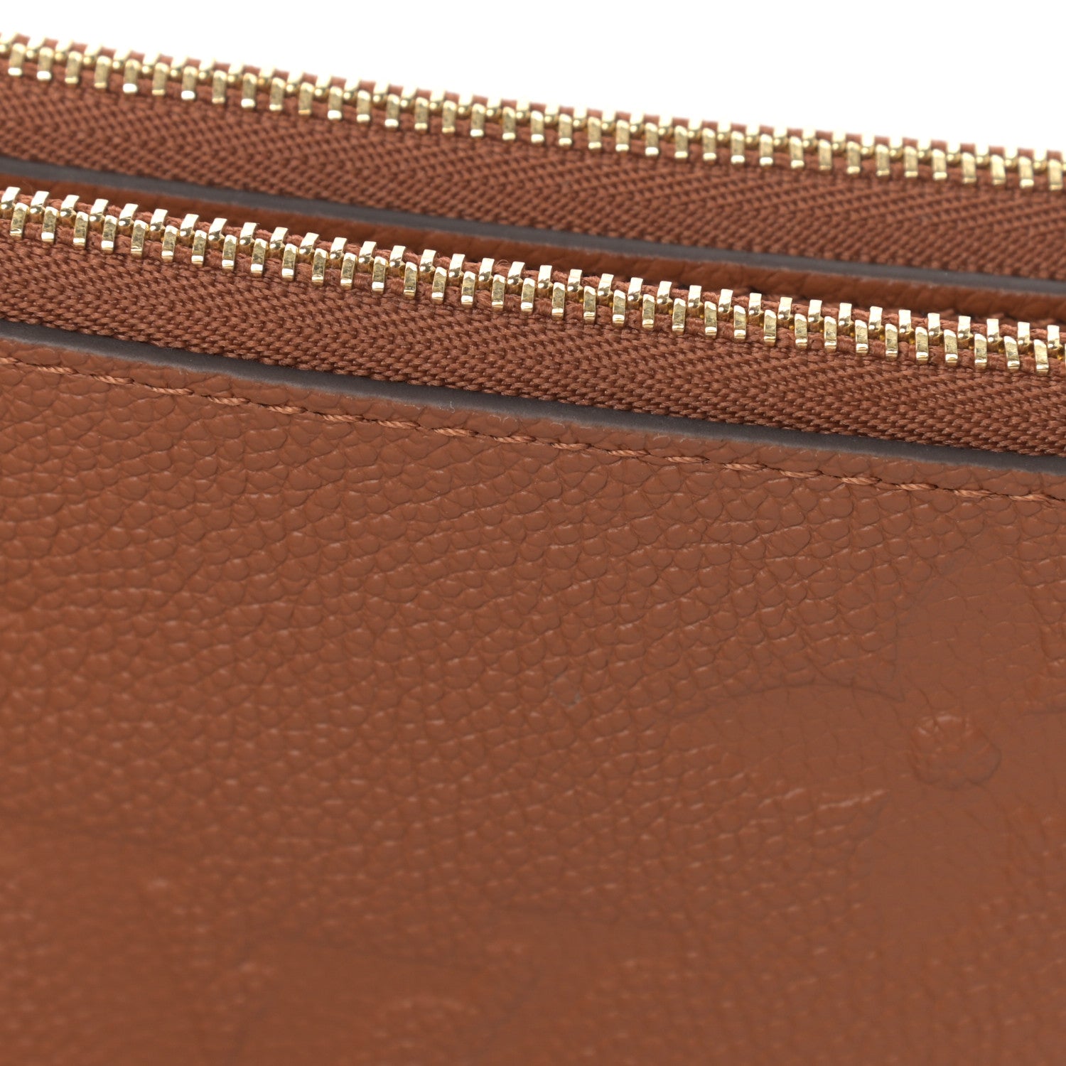 Louis Vuitton Empreinte Monogram Giant Double Zip Pochette Caramel 9 of 10