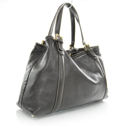 Gucci Leather Britt Tote Dark Brown 3 of 8