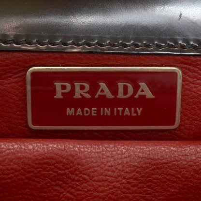 Prada Spazzolato Logo Print Framed Bag Nero Black 8 of 9