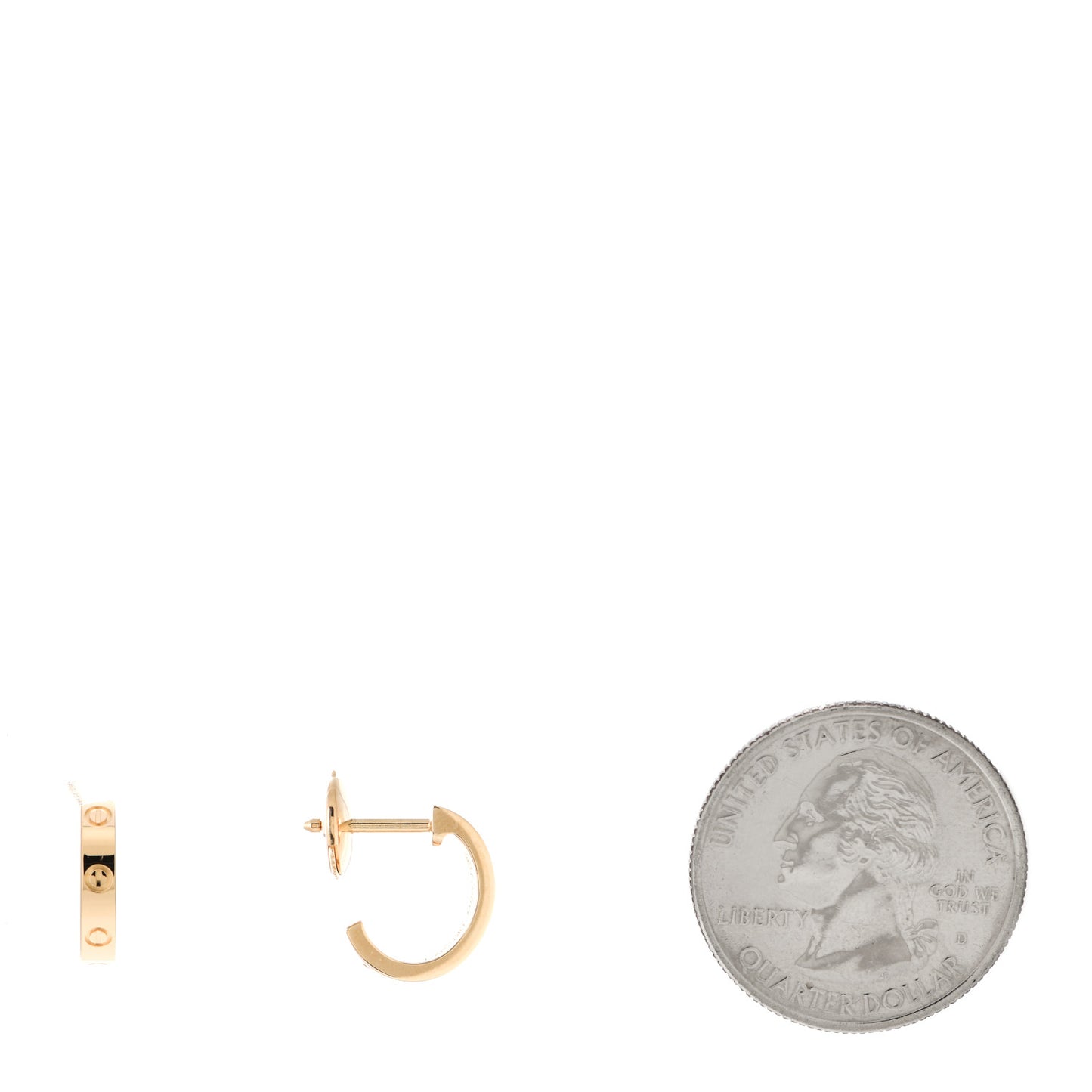 18K Yellow Gold Small LOVE Hoop Earrings