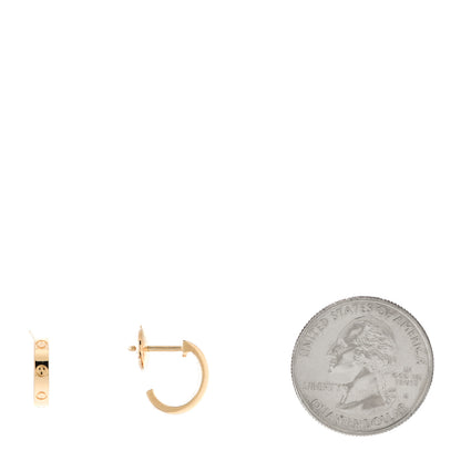 Cartier 18K Yellow Gold Small LOVE Hoop Earrings 2 of 6