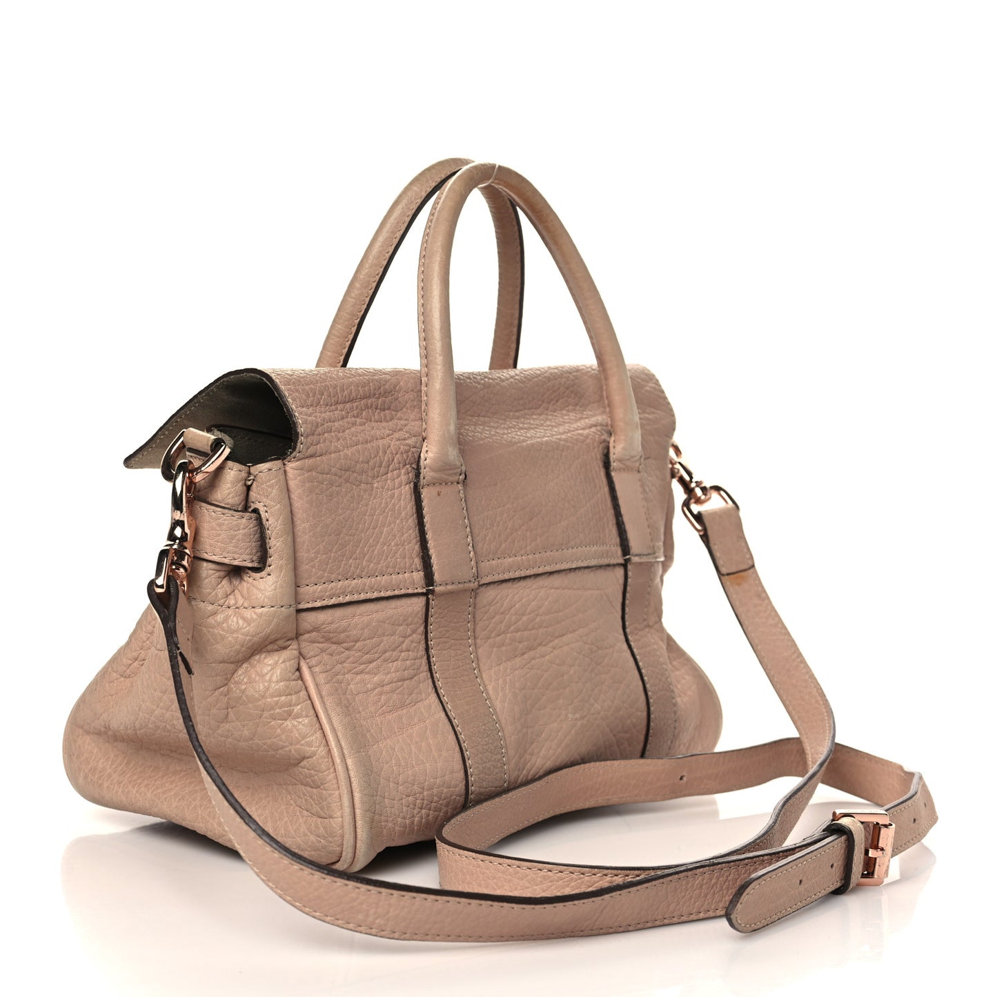 Classic Grain Small Bayswater Satchel Rosewater